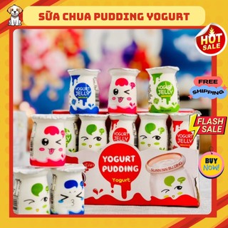 Thạch sữa chua Pudding Yogurt, thạch caramel, thạch dừa giải nhiệt