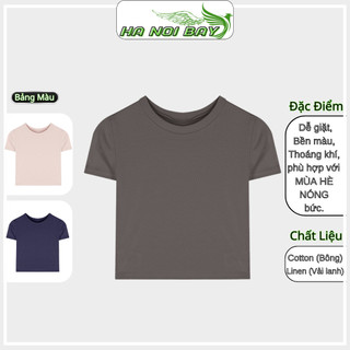 Áo Croptop, Áo Thun Ôm BoDy Chất Cotton Phù Hợp Với Phối Chân Váy Và Quần Ngắn Nữ SH42