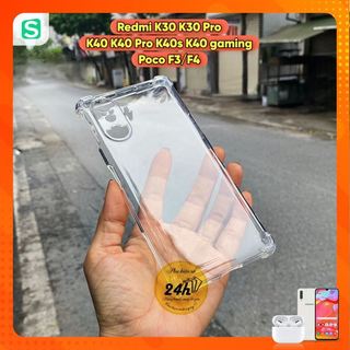 Ốp lưng Redmi K40 gaming K30 4G K30 5G K40 K40 PRO K40S POCO F3 Poco F4 Silicon dẻo trong suốt chống sốc 4 góc