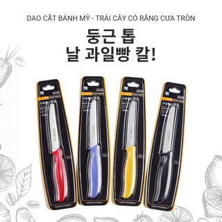 Dao Gọt Hoa Quả, Trái Cây, Dao Răng Cưa Cắt Bánh Mì Phết Bơ Lưỡi Thép