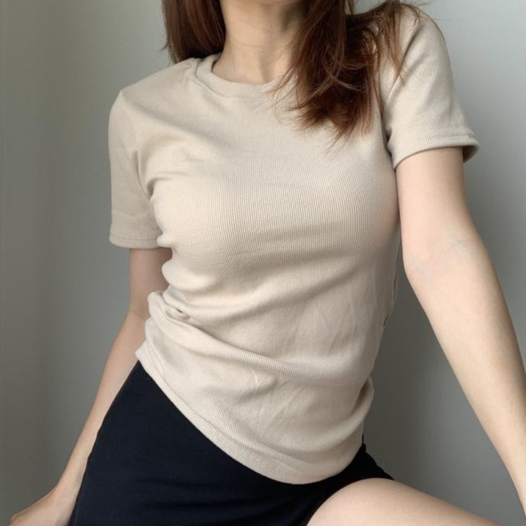 Áo Thun Nữ Babytee BASIC TRƠN Ôm Body Chất Tăm Cotton Dầy Dặn Co Giãn Vải Siêu Mát MA811 | BigBuy360 - bigbuy360.vn