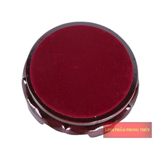 Đế gỗ tròn lót nhung đỏ đường kính 16cm - 24cm trang trí phong thủy