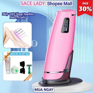 Máy triệt lông Saphia SaceLady với thiết kế mini tích hợp 3 chức năng triệt lông, trẻ hóa da, trị mụn hiệu quả, an toàn