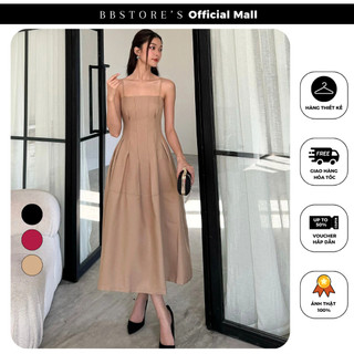 Đầm Xòe Hai Dây Dự Tiệc Tùng Váy Xếp Ly Sang Trọng ( không kèm áo và tag hoa ) BBSTORE'S - TK133
