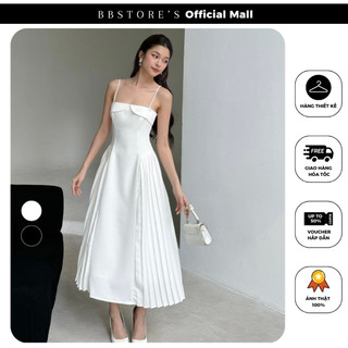  Đầm Xòe Hai Dây Dự Tiệc Form Dài Tùng Váy Xếp Ly Sang Trọng BBSTORE'S - D3091