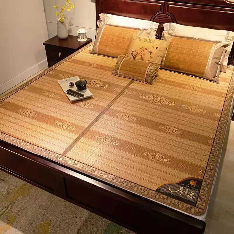 Chiếu Trúc Tre Họa Tiết Vân Gỗ, Chiếu Tre Tự Nhiên Mẫu Mới