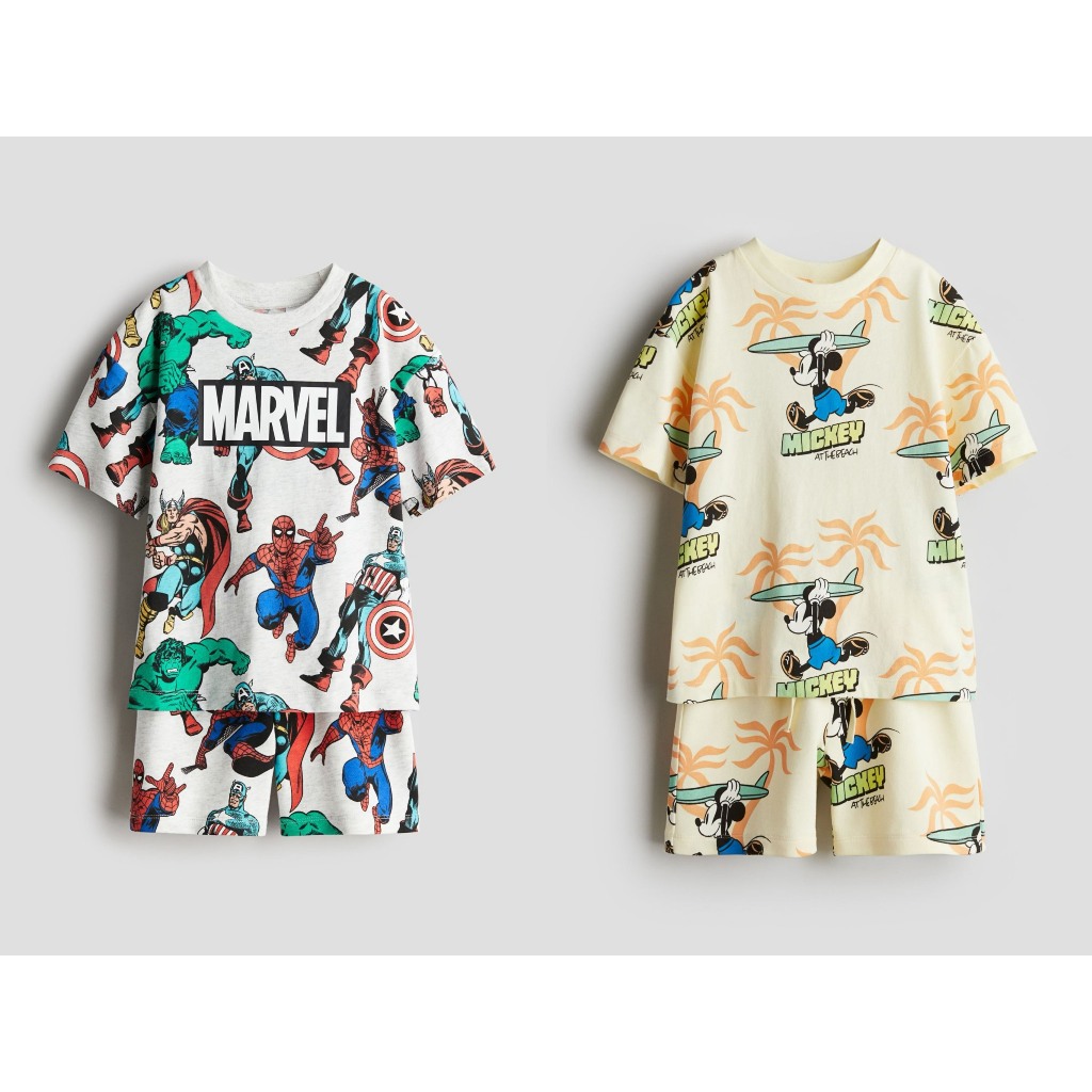 [Auht] Set bộ cotton cho bé trai H&M marvel mickey