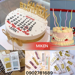 Nến sinh nhật , nến xoắn , nến số , nến chữ happy birthday trang trí bánh kem , phụ kiện bóng sinh nhật