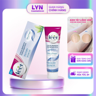 Kem tẩy lông Veet Silk and Fresh Technology Pháp (Hồng)