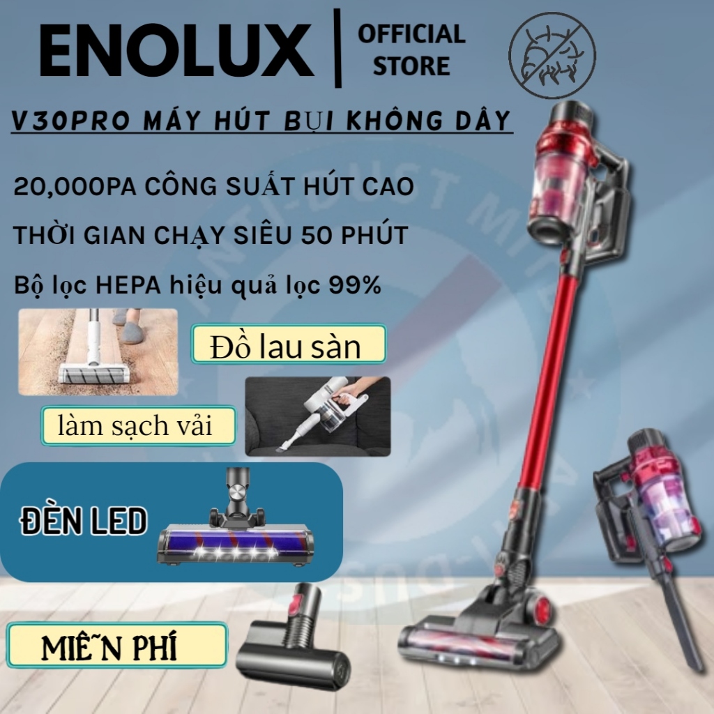 Máy Hút Bụi Không Dây Cao Cấp Cầm Tay Pin Sạc Mini Siêu Mạnh Gia Đình Giường Đệm Sofa Máy Hút Bụi Ô Tô