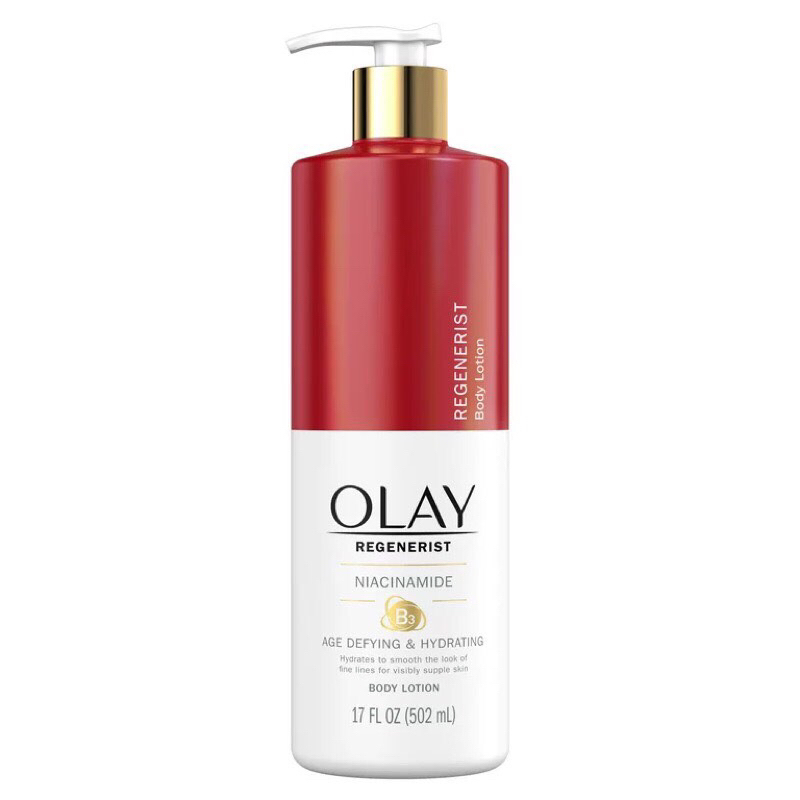[Mỹ] Kem dưỡng thể Olay Age Defying & Hydrating Niacinamide Hand and Body Lotion 502ml.