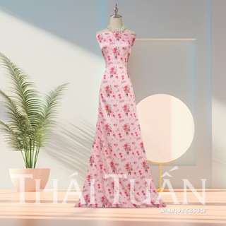 Vải thái tuấn in hoa văn hoa lá màu hồng 1m5 x 2m asbr198546fsf