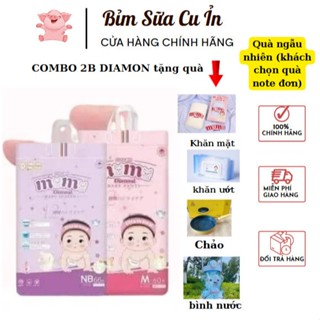 (combo 2 bịch + quà)Bỉm Quần/Dán Momo Diamond Hữu Cơ Cao Cấp S64/M62/M60/L54/XL50/XXL48/XXXL46 (2 BỊCH DIAMON)