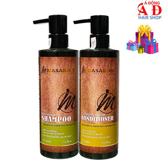 Dầu gội xả phục hồi siêu mượt tóc Masaroni Rich Biotin Hydro Collagen Shampoo 500ml