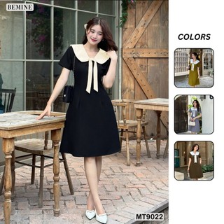 Đầm thiết kế cổ nơ tùng chữ A BEMINE MT9022