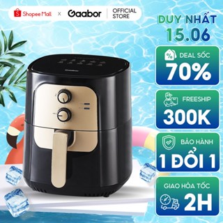Nồi chiên không dầu Gaabor AF65M-BK01A dung tích 6.5L công suất 1400W điều khiển cơ học - Hàng chính hãng