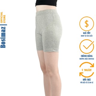 Quần Legging Nữ Bosimaz MS345 đùi không túi màu xám cao cấp, thun co giãn 4 chiều, vải đẹp dày.