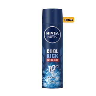 Xịt ngăn mùi Nivea Men Cool Kick Extra Dry mát lạnh thơm năng động 150ml