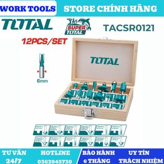 Bộ 12 mũi phay gỗ total tacsr0121