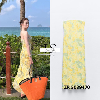 Đầm ống midi xẻ tà họa tiết TQXK mẫu mới 2024 thời trang du lịch hot girl | Order