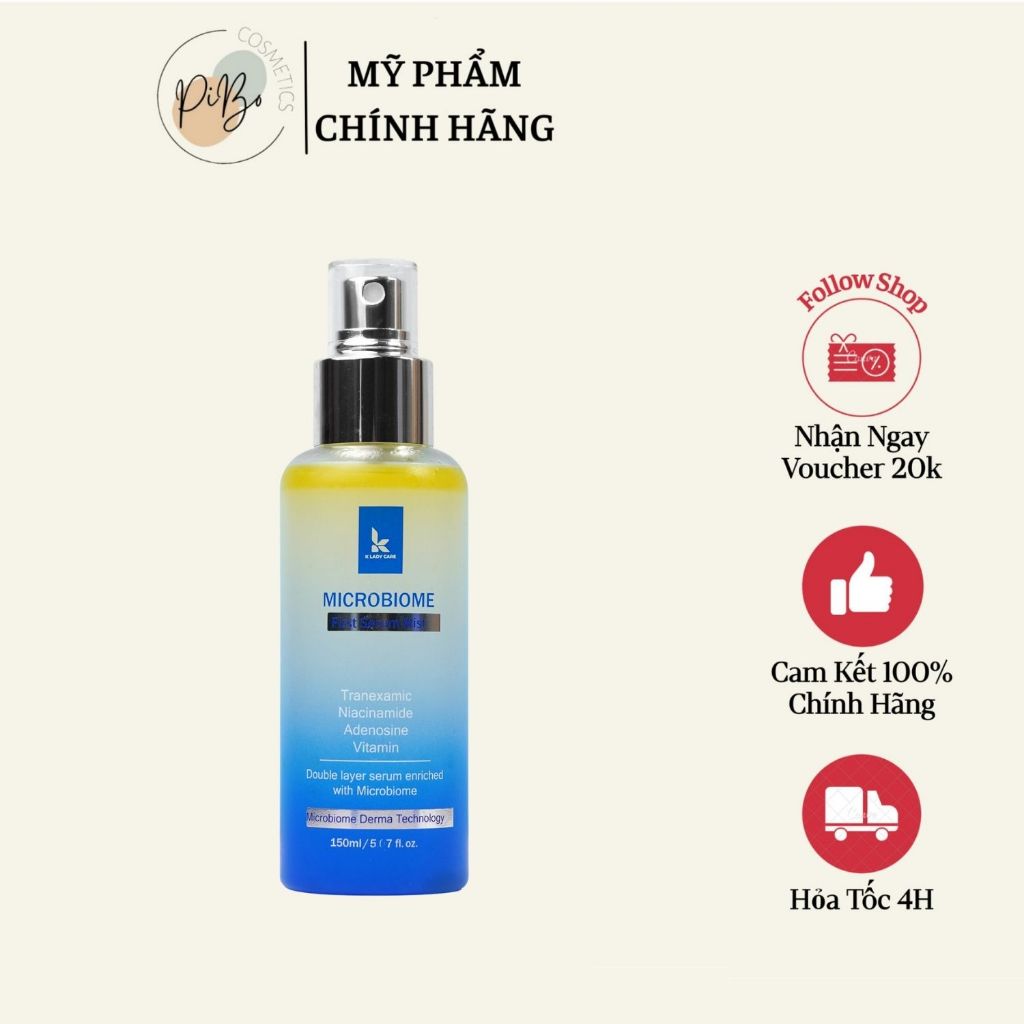 Xịt khoáng Lady Care cấp ẩm phục hồi giúp căng bóng da Microbiome First Serum Mist K.Lady Care 150ml