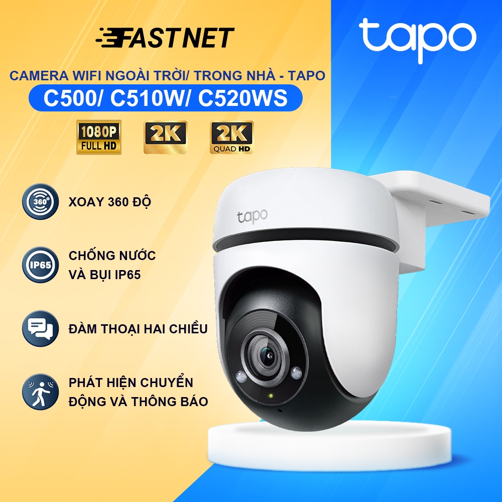 [Hỏa Tốc] Camera WiFi Ngoài Trời TP-Link Tapo TC40 / C510W / C520WS Chống Nước, Quay Quét 360 Độ