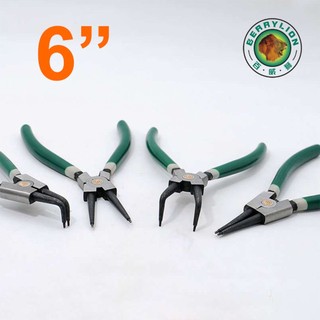 Kìm mở phe, kềm mở phanh BERRYLION 6" 150mm trong, ngoài, mũi thẳng, mũi cong bằng thép hợp kim