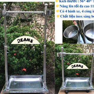 Cầu đứng inox dành cho tất cả các dòng vẹt từ nhỏ đến trung như xích, sun, lory, ngực hồng,... hàng đẹp