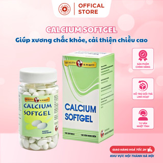 Viên Uống Canxi Vitamin D3 Calcium SoftGel,Giúp Xương Chắc Khỏe Trẻ Còi Xương Chậm Mọc Răng