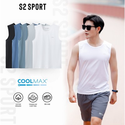 COMBO 2 áo tank top nam ba lỗ thể thao COOLMAX mềm nhẹ thoáng mát không nhăn co giãn tốt STT03.CB2