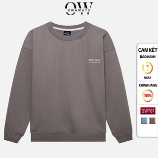 Áo Sweater Nam, Nữ KSM Store Tay Dài Vải Nỉ Trơn Co Dãn 4 chiều  Đẹp SWT01