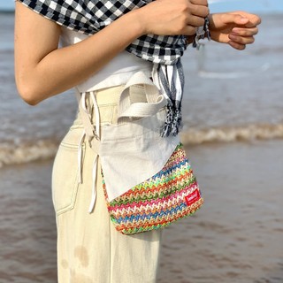 Túi dệt nilong tái chế mini (có quai đeo chéo) Limloop