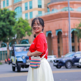 Túi dệt nilong tái chế mini (có quai đeo chéo) Limloop