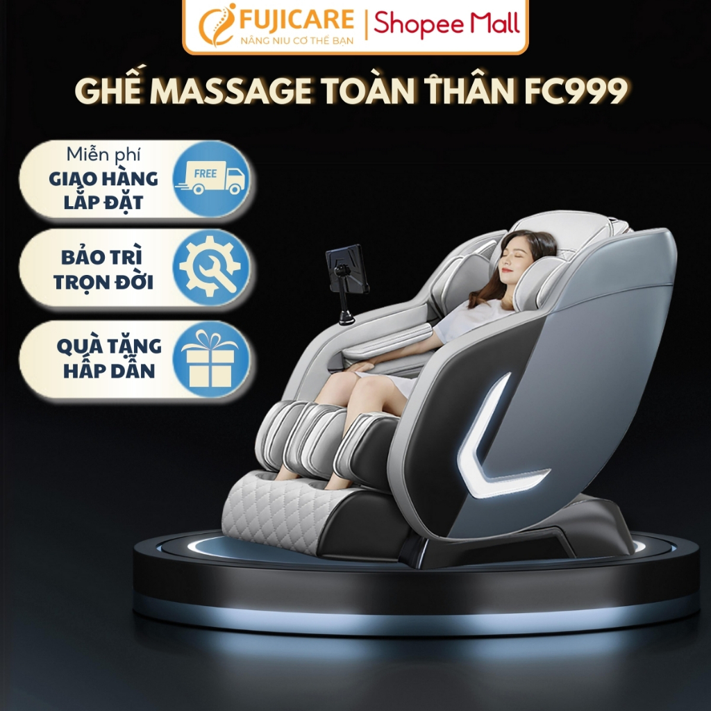 [Bảo trì trọn đời] Ghế Massage toàn thân Fujicare FC999 công nghệ nhiệt hồng ngoại giảm đau thư giãn