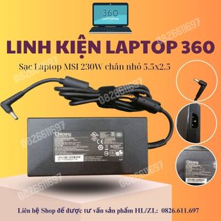 Sạc laptop msi 230w 11.8a chân nhỏ 5.5x2.5mm cho msi gs75 gs65 p65 gs66 gt68 gt78 gt60 gx60 gx70