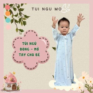 Túi ngủ cho bé mặc hè, vải cotton lụa mát lạnh, túi ngủ ngôi sao Túi Ngủ Mơ đóng mở tay