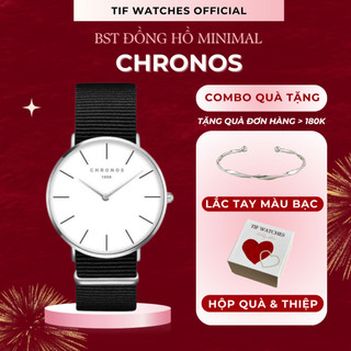 Đồng hồ Nam Chính hãng CHRONOS Tif Watches Dây Vải Nato Cao Cấp Doanh Nhân Sang Trọng