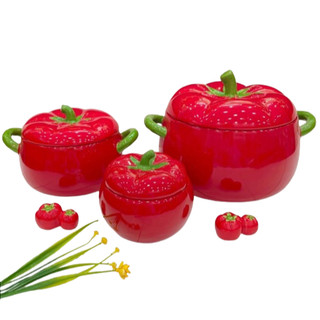 Thố cà chua đựng cơm canh cháo súp thố gốm sứ cao cấp