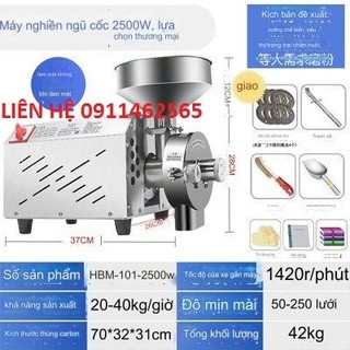 MÁY XAY BỘT KHÔ CÔNG SUẤT CỰC MẠNH XAY CỰC MỊN-CÔNG SUẤT 2500W,HÀNG CAO CẤP,BẢO HÀNH 12 THÁNG