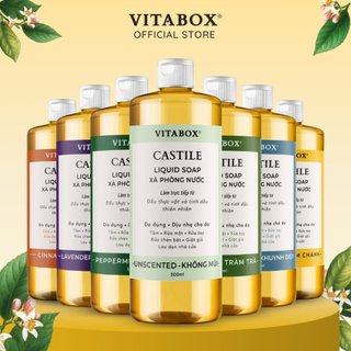 Xà phòng nước đa năng Vitabox Castile Liquid Soap - Thành phần tự nhiên dịu nhẹ cho da nhạy cảm 250mL