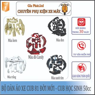 Bộ dàn áo xe cub 81 đời mới - cub 50 học sinh , nhựa abs.