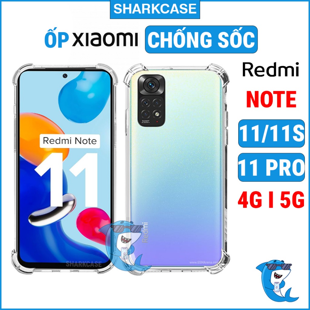 Ốp lưng Redmi note 11 / 11S / 11 pro 4G 5G dẻo trong suốt silicon cao cấp chống sốc bảo vệ camera
