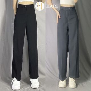 Quần tây ống rộng Hari lưng cao kiều Hàn Quốc