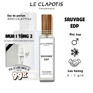 Nước Hoa Nam Sauvage edp chính hãng Le Clapotis 20ml thơm lâu hương quyến rũ phóng khoáng