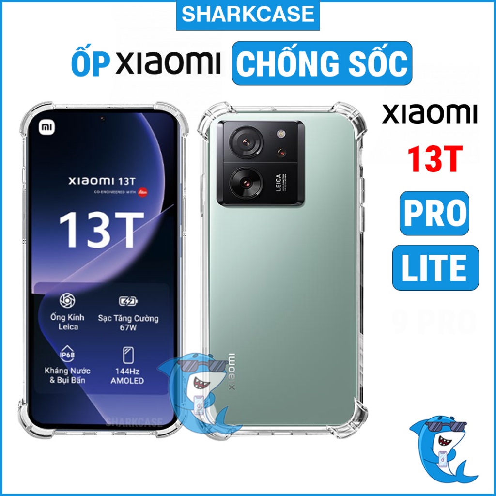 Ốp lưng Xiaomi 13 / 13T / 13 pro / 13T pro / Lite trong suốt silicon chống sốc, va đập loại dày có gờ bảo vệ camera