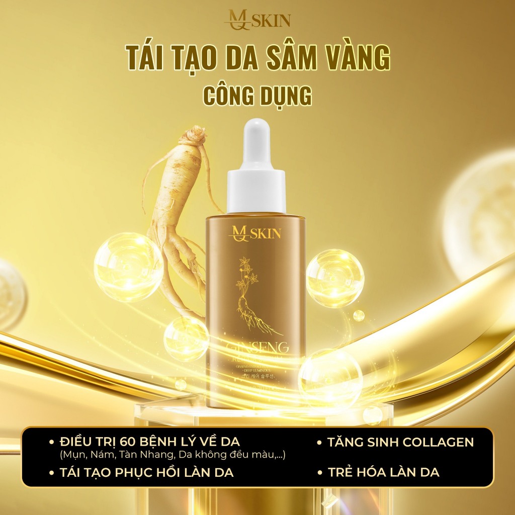 Combo tái tạo da sâm vàng MQ SKIN thay da nhân sâm mq skin,bột rửa mặt mqskin tr.i mụn nám tàn nhang | BigBuy360 - bigbuy360.vn