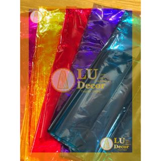 1 tờ Giấy bóng kính các màu làm đèn ông sao , bọc oản , làm background-color, giỏ hoa quà | L U