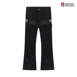 Quần jean denim nam MIKENCO Flare Canvas Jeans