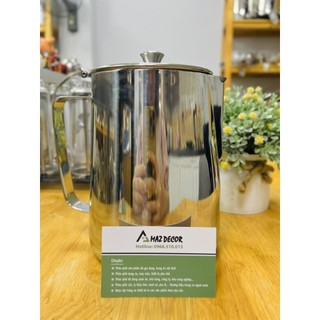 Giá tận xưởng bình ca ấm inox 304 rót nước có nắp đậy 2l vòi ngắn mỏ vịt dày dặn đẹp sáng bóng