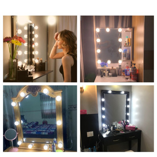 [Trắng / 3 màu] ĐÈN LED DÁN GƯƠNG TRANG ĐIỂM BẰNG KEO 3M TRONG 3 NỐT NHẠC